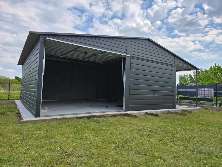 Wiatka Narzędziowa Złoty Dąb|Schowek Narzędziowy|Wiata ogród–Maj-Blach