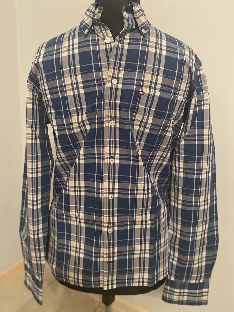 Tommy Hilfiger męska koszula w kratkę r. S jak nowa