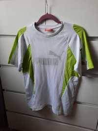 Koszulka T-shirt Puma sportowa sportowy biały biały zielony zielona
