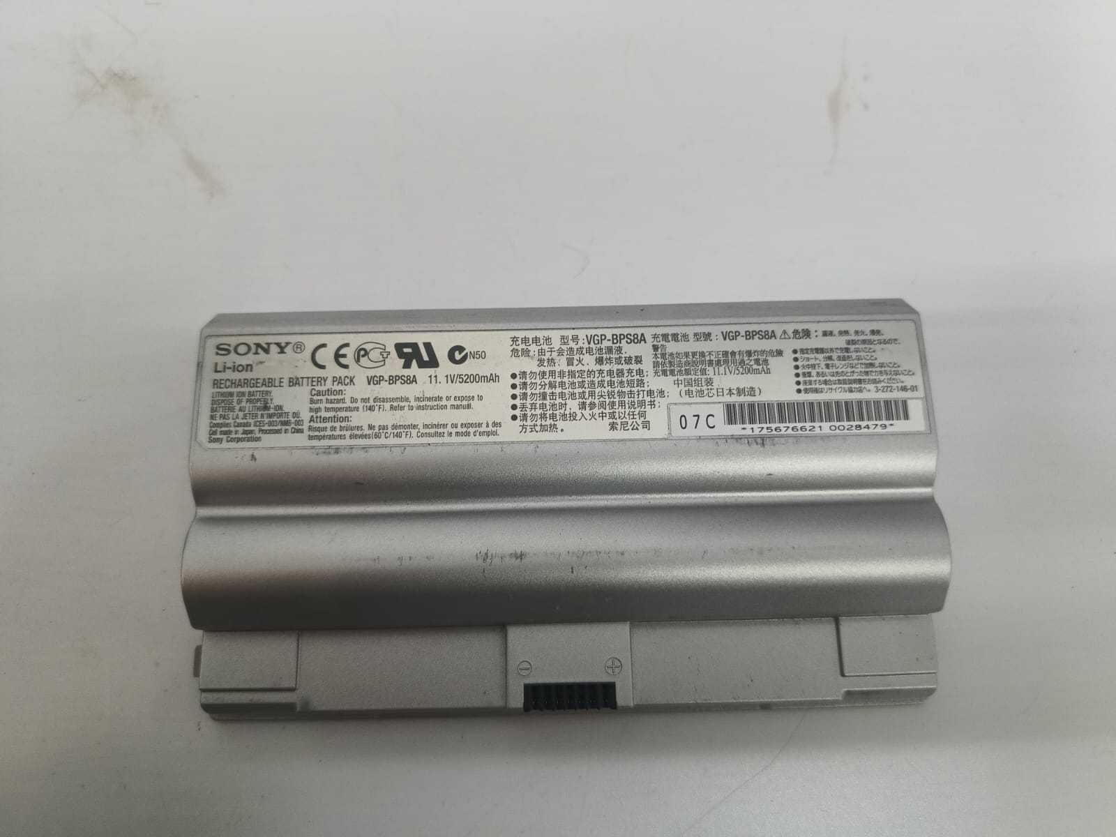 Bateria do laptopa Sony Vaio PCG-391M.