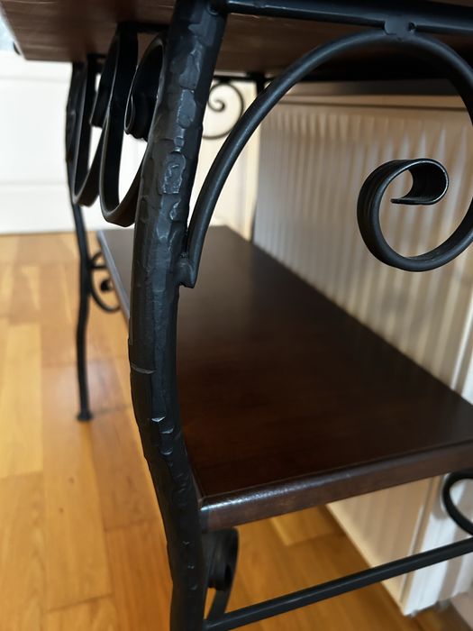 Regał Konsola toaletka stolik stół loft wenge metal