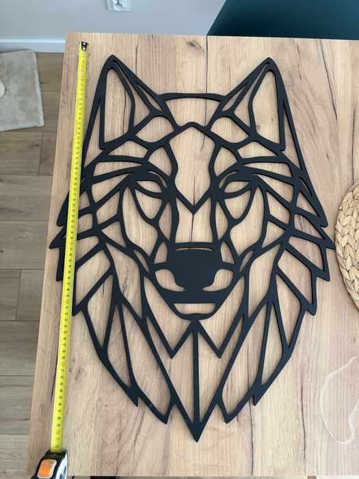 Ozdoba ścienna drewniana wilk