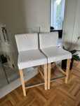 2szt Henriksdal krzeslo wysokie hoker taboret ikea biale hokery