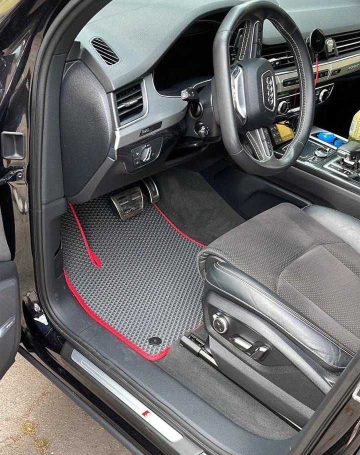 EVA Коврики в авто Audi А4 А6 Q5 Q7 Автоковрики в Багажник + Шильдики