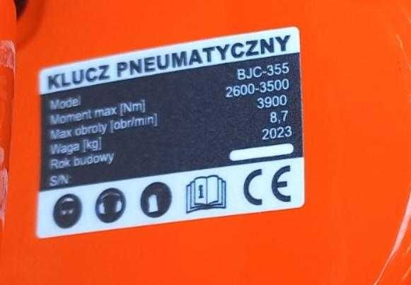 Гайковерт ударний пневматичний 1" BJC 355 3500Nm з насадками 10шт