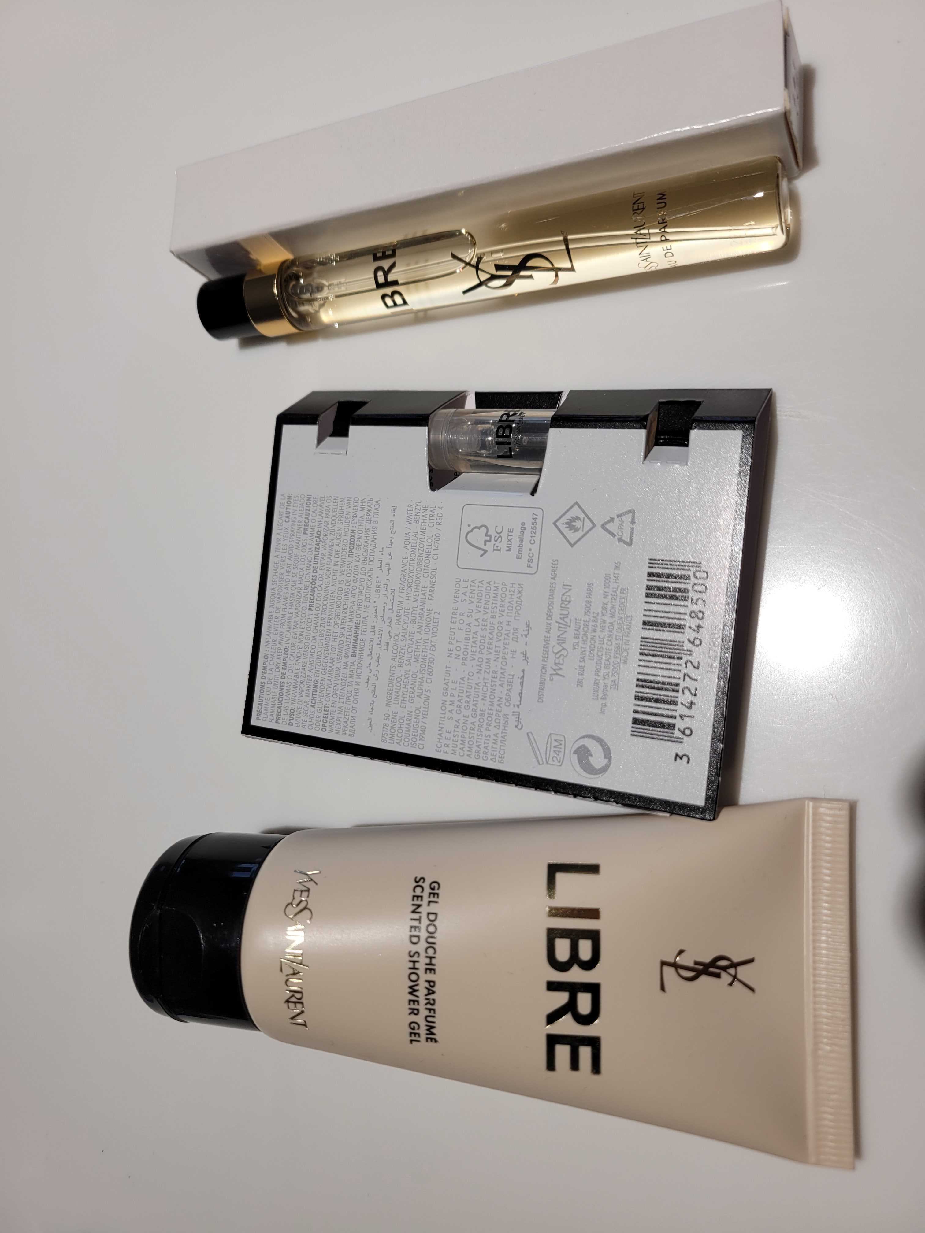 Zestaw Yves Saint Laurent żel perfumy edp szminka pomadka