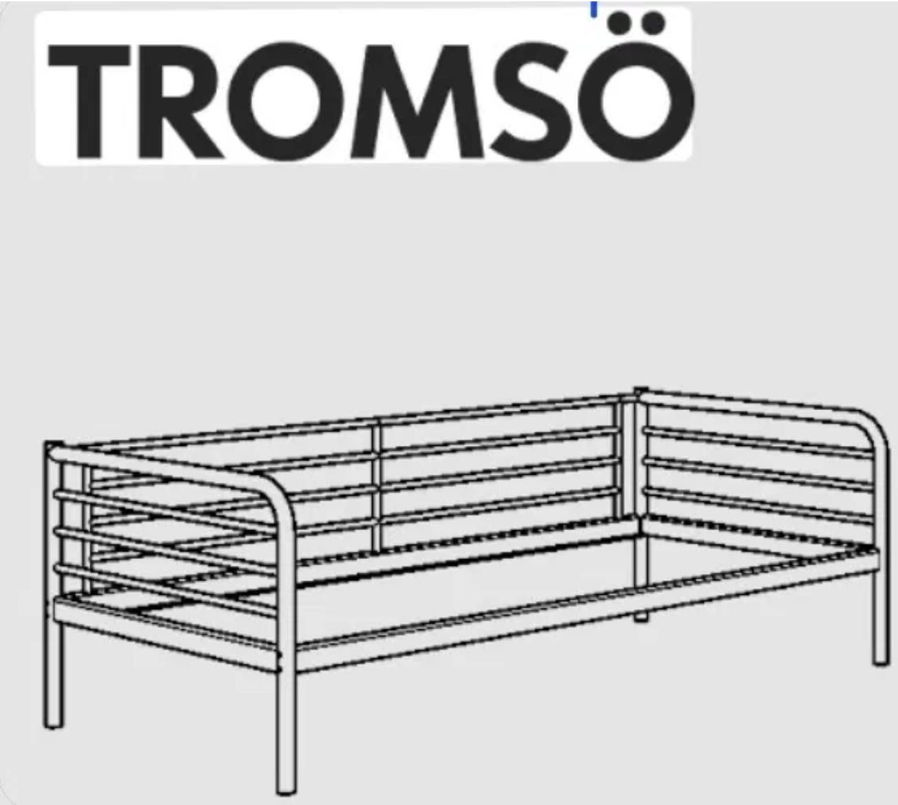 Cama de solteiro Tromso lkea com colchão