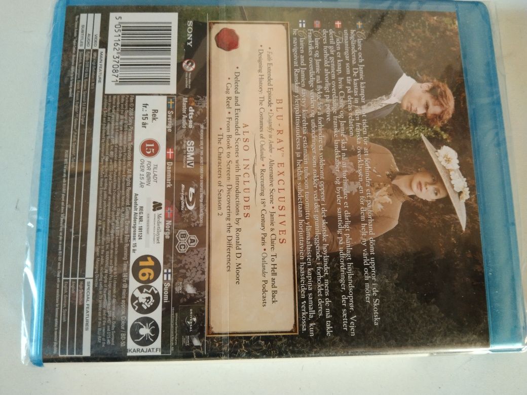 Filmy OUTLANDER na blu-ray sezon 2 kpl folia