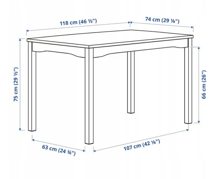 Stół IKEA HAGERNAS Stół patynowa sosna