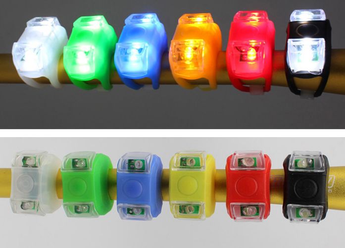 Вело габарит/мигалка жабка/лягушка 2 LED диода на 2032 маячек/стоп