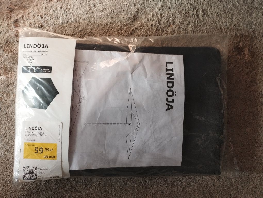 Czasza parasola Lindoja Ikea granatowa