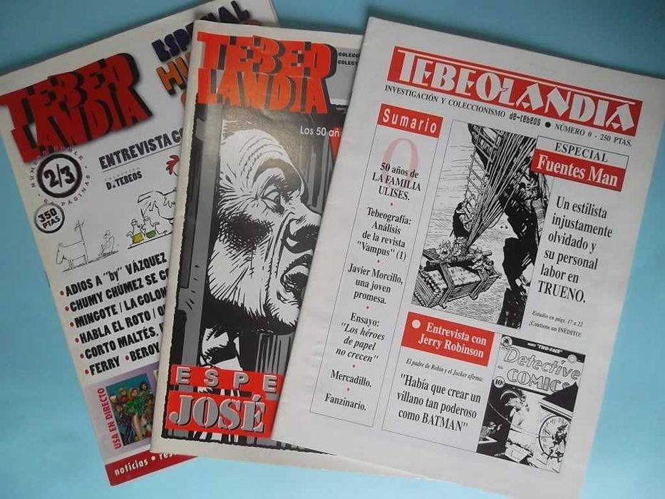 "TEBEOLANDIA" Revista espanhola sobre BD , 3 exemplares.