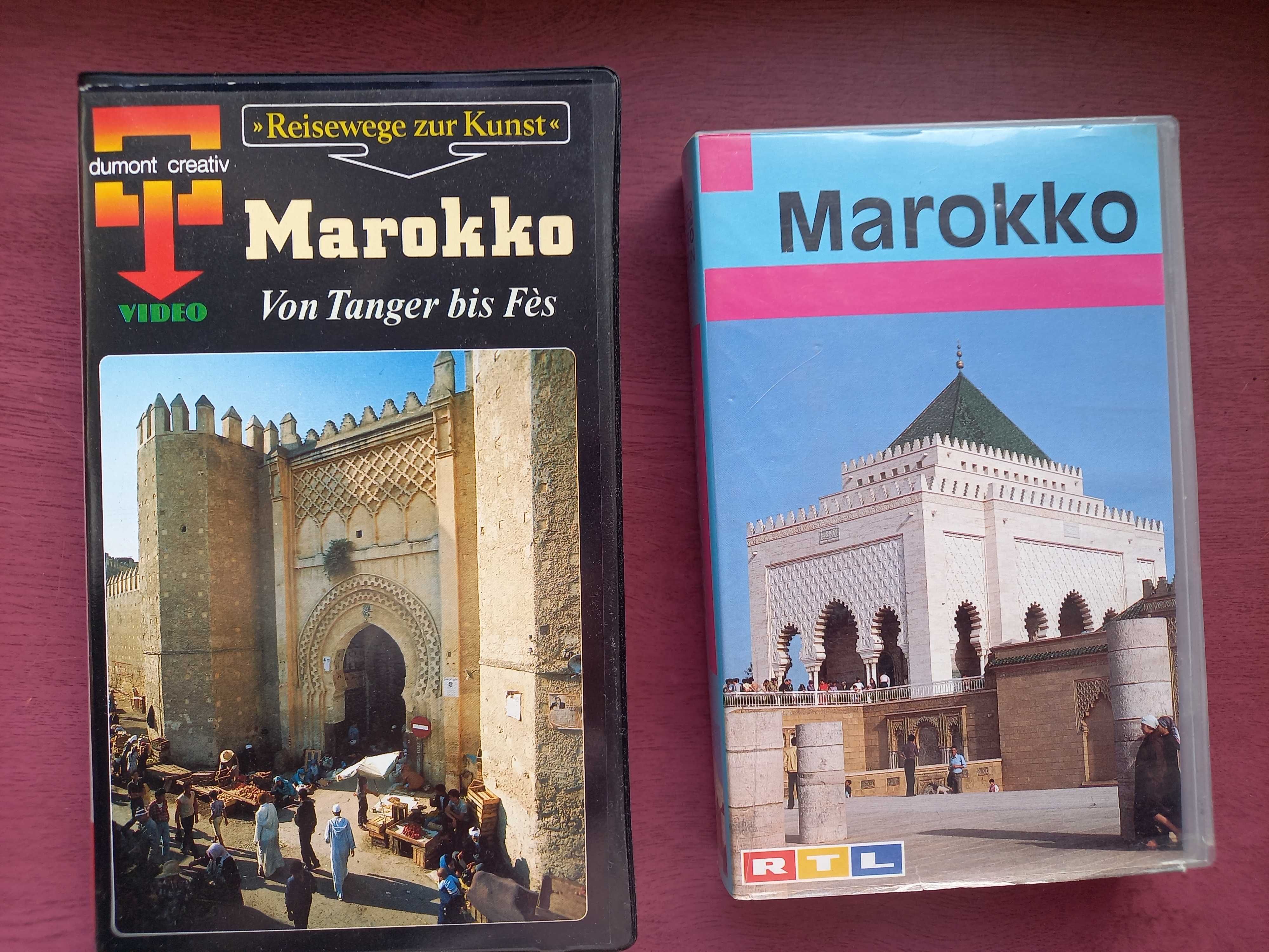 dwa filmy na VHS w j.niem.: Marokko. RTL i Dumont