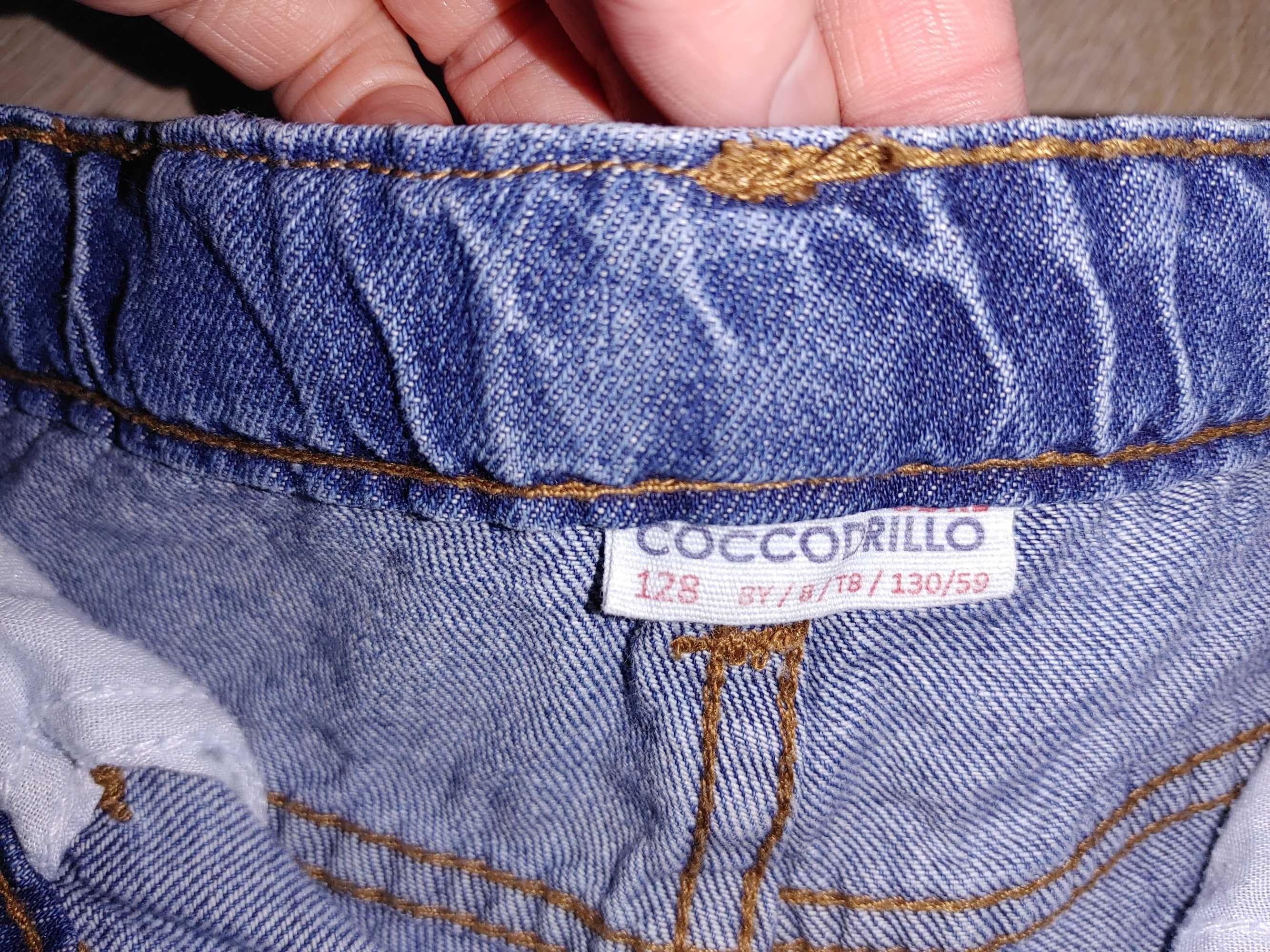 Krótkie spodenki jeans/ dżinsowe coccodrillo rozm 128 7/8 lat