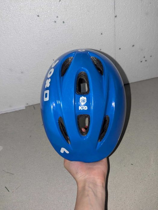 Kask rowerowy dziecięcy B’Twin VOXO 47–53 cm, niebieski