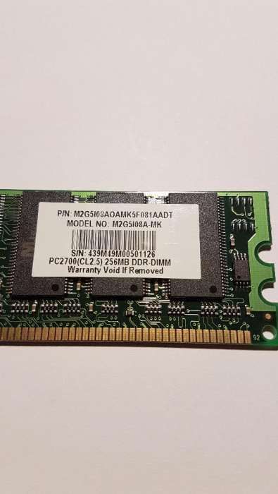Memória RAM PC2700 (CL2.5) 256MB DDR-DIMM