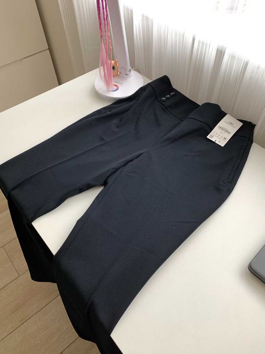 Нові теплі брюки класичні сині фірмові Zara basic M