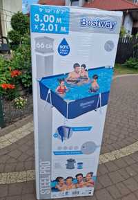 Nowy basen stelażowy BESTWAY 300x201cm z pompą