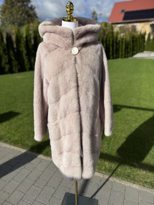 Futro naturalne z norek, grzbiety M L kolor cudo