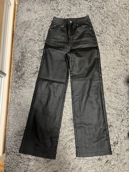 Шкіряні штани чорні