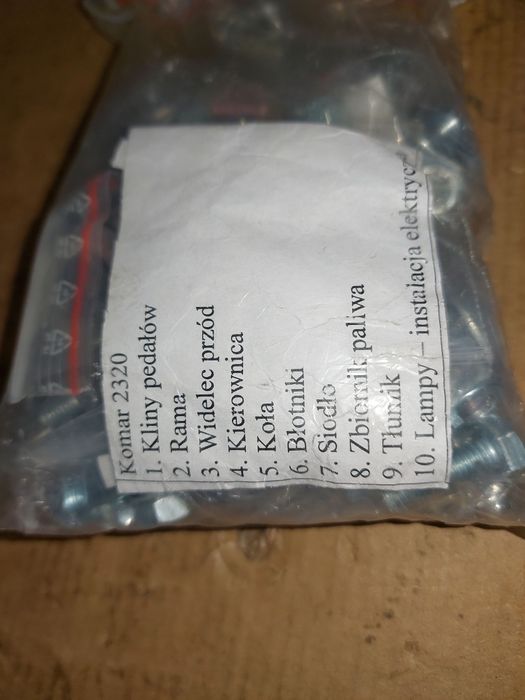 Zestaw srub ocynk romet komar 2320 sztywniak rama zbiornik wszystko!