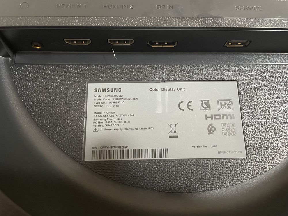 Monitor Samsung 4K 28" U28R550UQP