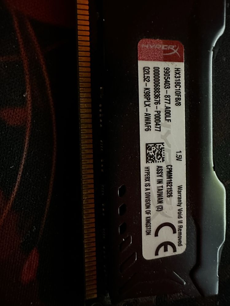 Оперативна памʼять Fury HYPERX 8gb DDR3