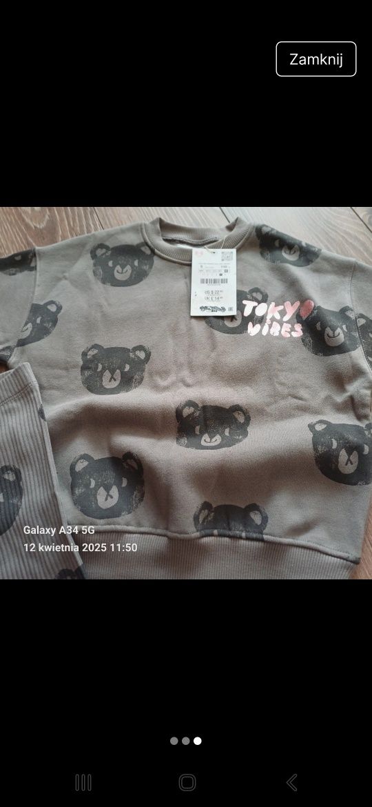 Komplet dresowy Zara rozm. 110