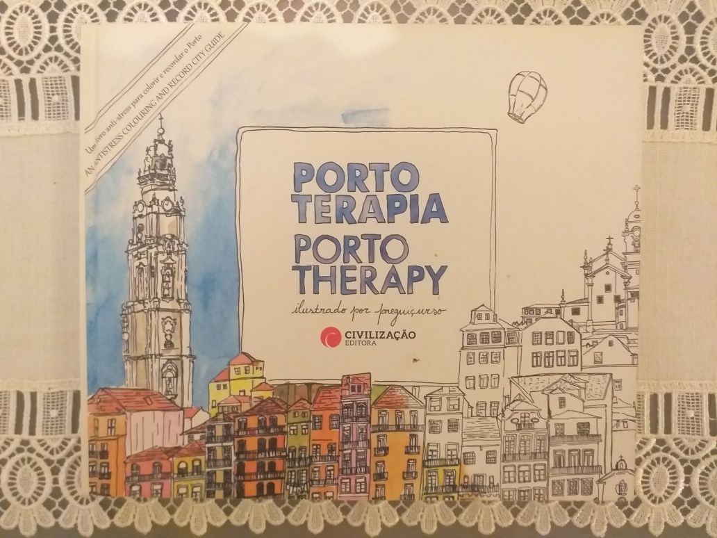 Livro* PORTO TERAPIA * Anti-stress de Colorir e Recordar o Porto