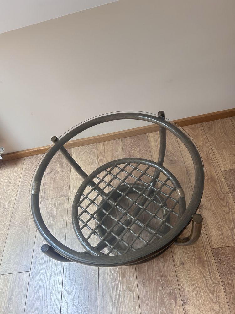 Stolik kawowy naturalny rattan