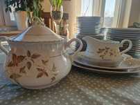 Serwis obiadowy, porcelana Bogucice, lata 70-te
