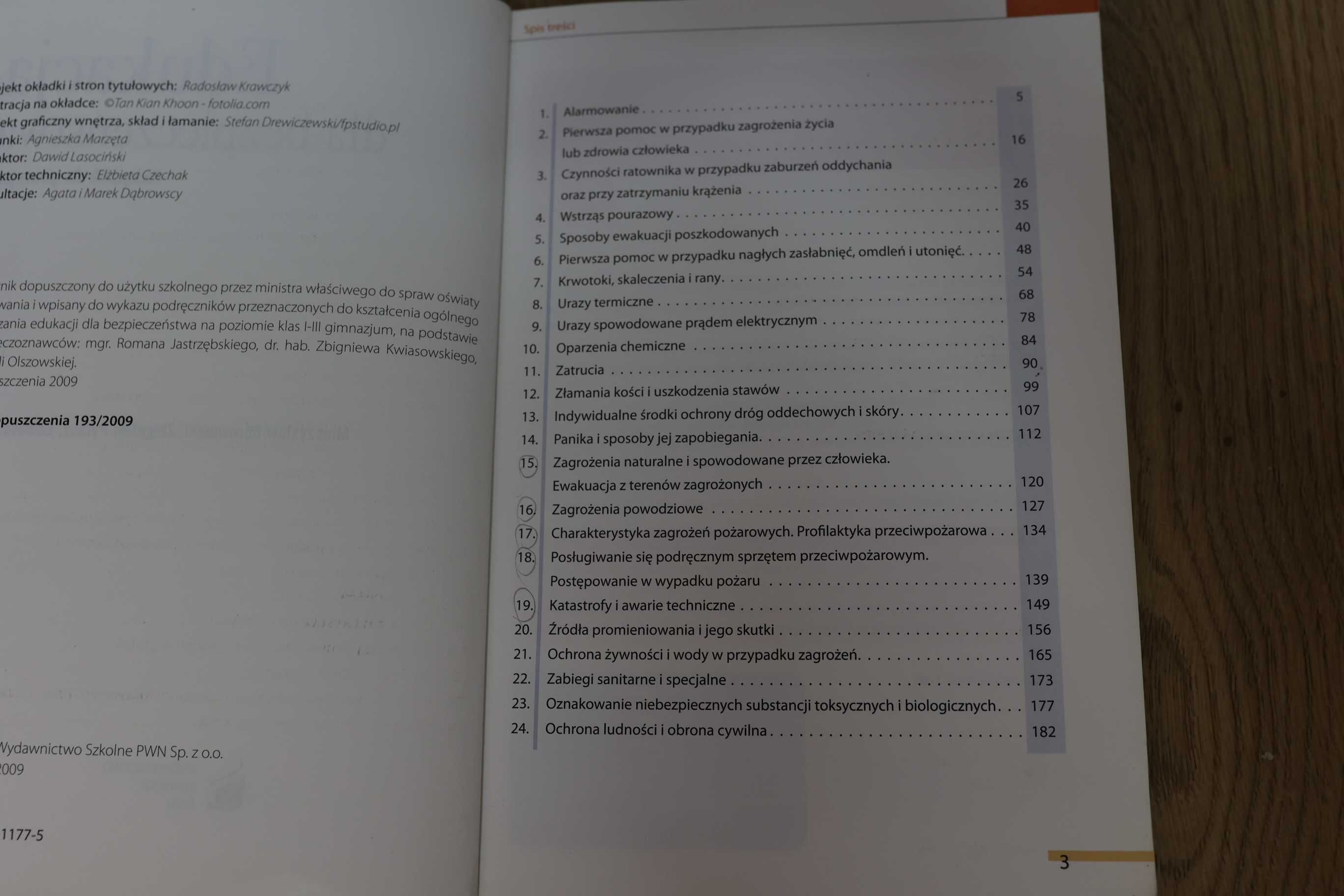 Edukacja dla bezpieczeństwa - podręcznik dla gimnazjum, PWN, Łódź 2009