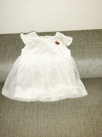 Vestido cerimónia branco para Bebé de 6 meses
