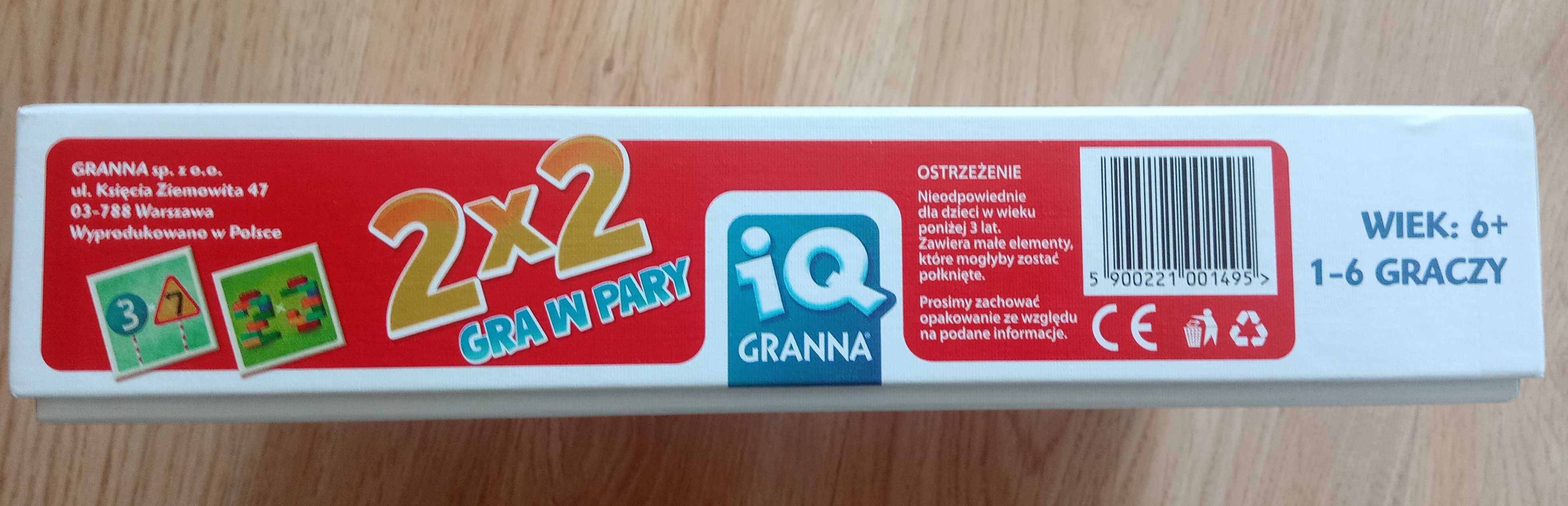 2 x 2 Gra w pary-uczy od niechcenia tabliczki mnożenia GRANNA, wiek 6+