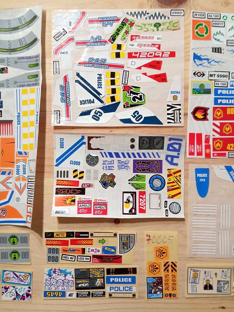 Autocolantes Originais Para Peças Lego
