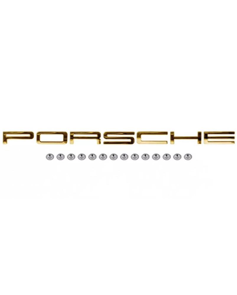 Emblema Porsche dourado