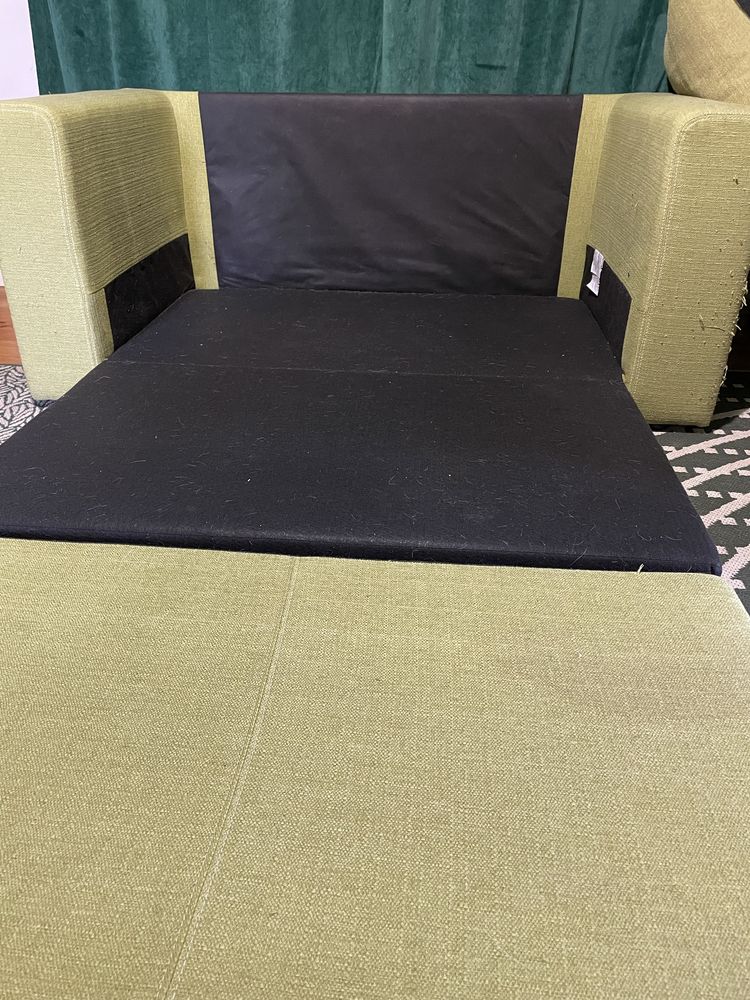 Sofa rozkladana zielona