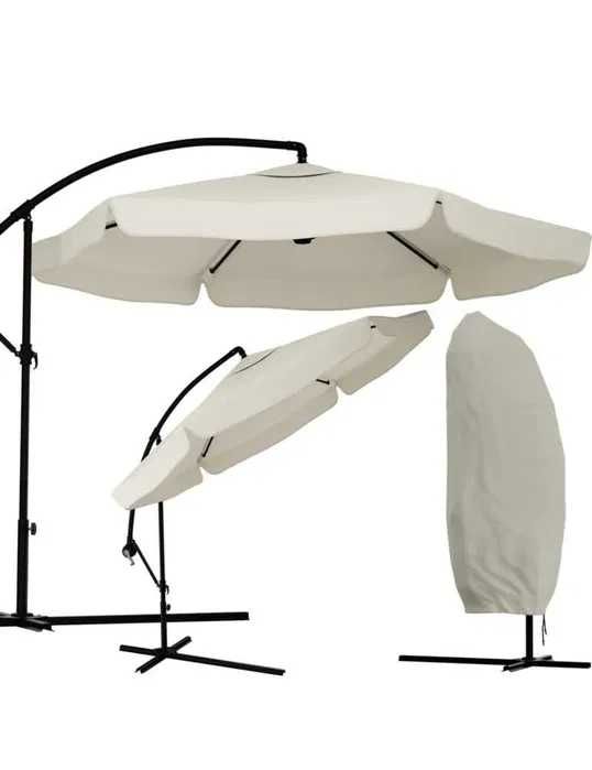 Parasol Ogrodowy Na Wysięgniku Duży Składany 350cm+ Pokrowiec 3 Kolory