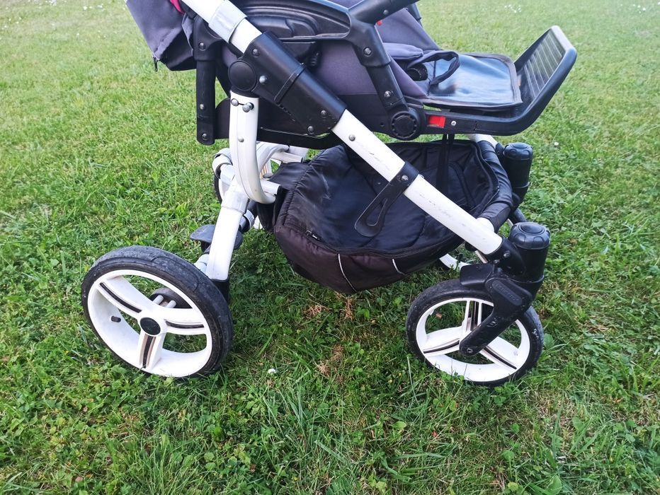 Wózek bebetto spacerówka + gondola, duże pompowanie koła, nie cybex