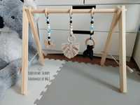 Nowy Stojak edukacyjny drewniany Montessori Baby Gym