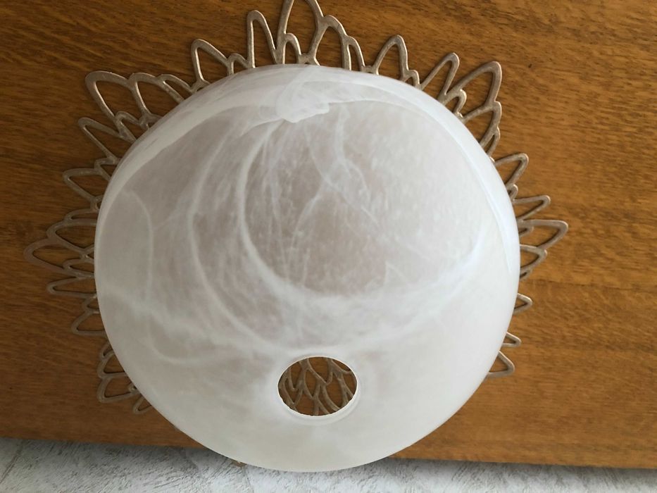 Плафон  белый 30 см. стекло СССР люстра бра светильник