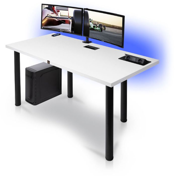 Biurko gamingowe PRO GAMER LED USB.3.0 WI-FI komputerowe BESTSELLER