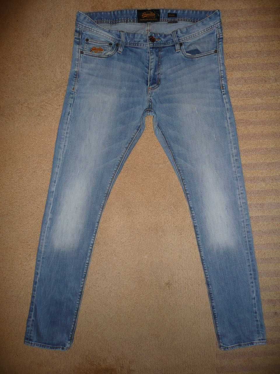 Spodnie dżinsy SUPERDRY W36/L34=47/110cm jeansy