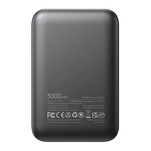 Powerbank Joyroom JR-PBF13/5000mAh 2.4A 2x USB-A 1x USB-C - czarny