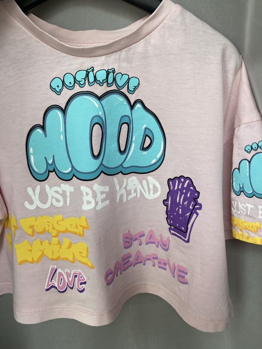 Футболка вкорочена на дівчинку 116-122