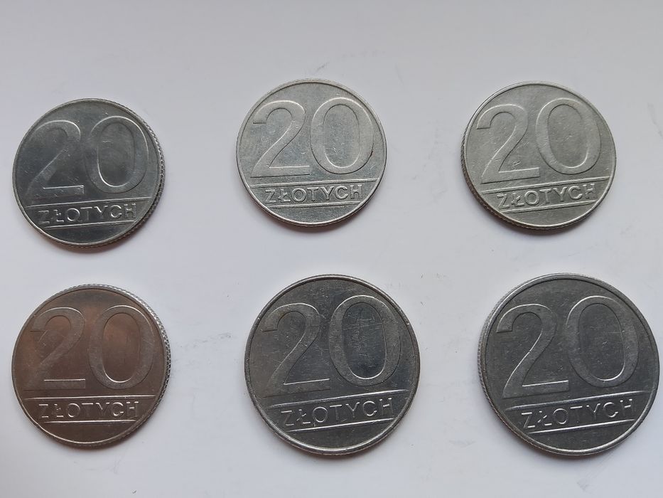 Monety 20zł PRL, bdb stan