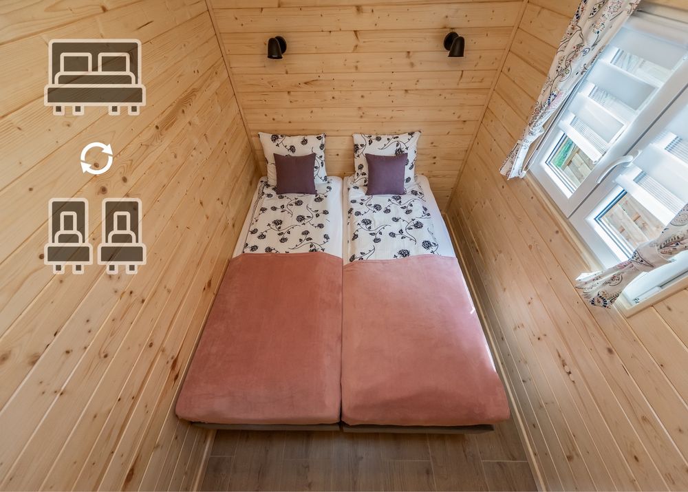 Od 17.08 Domek z dwoma sypialniami , nad jeziorem , w górach