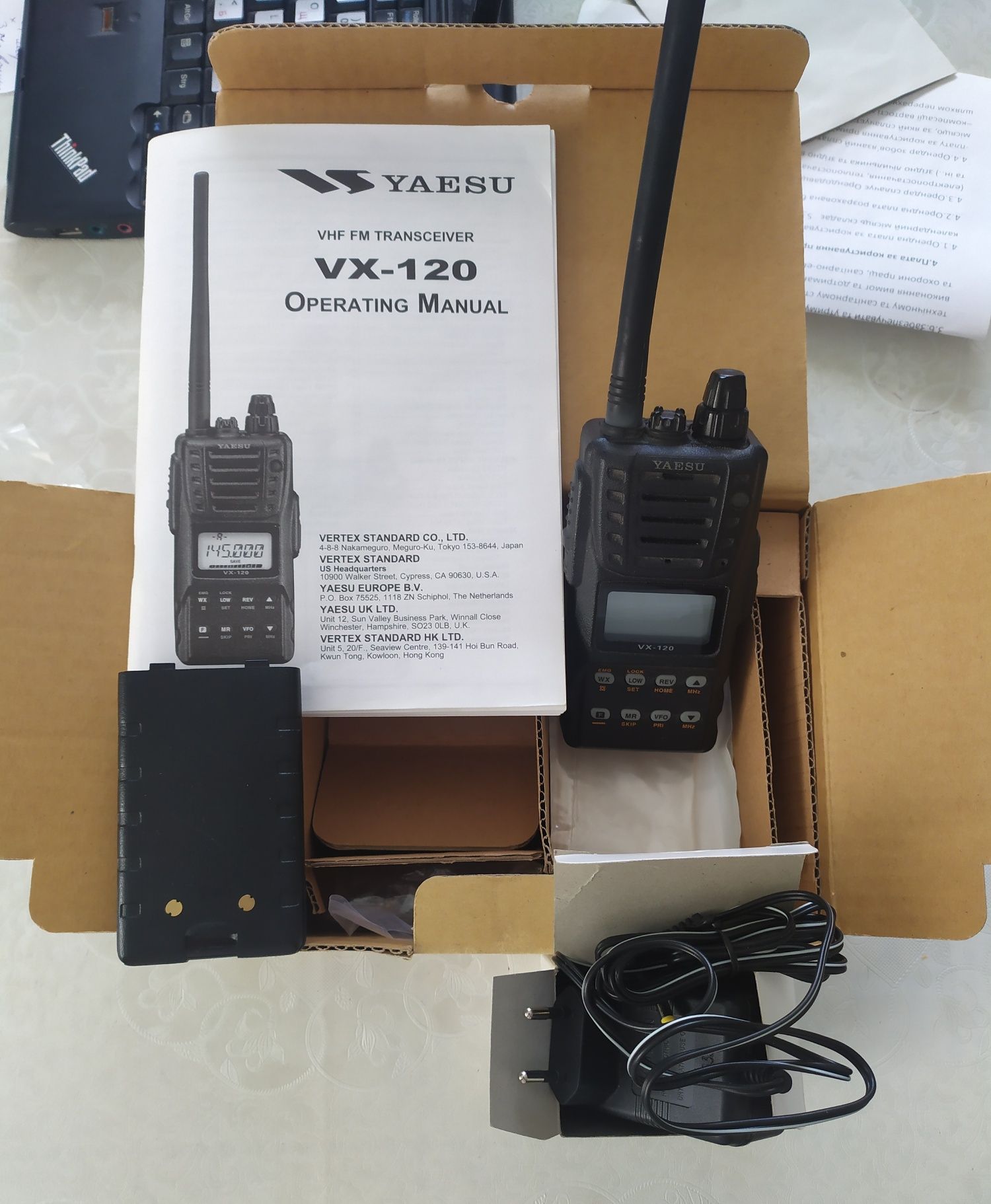 YAESU  VX-120.  Трансівер УКВ портативний. Рація, радіостанція