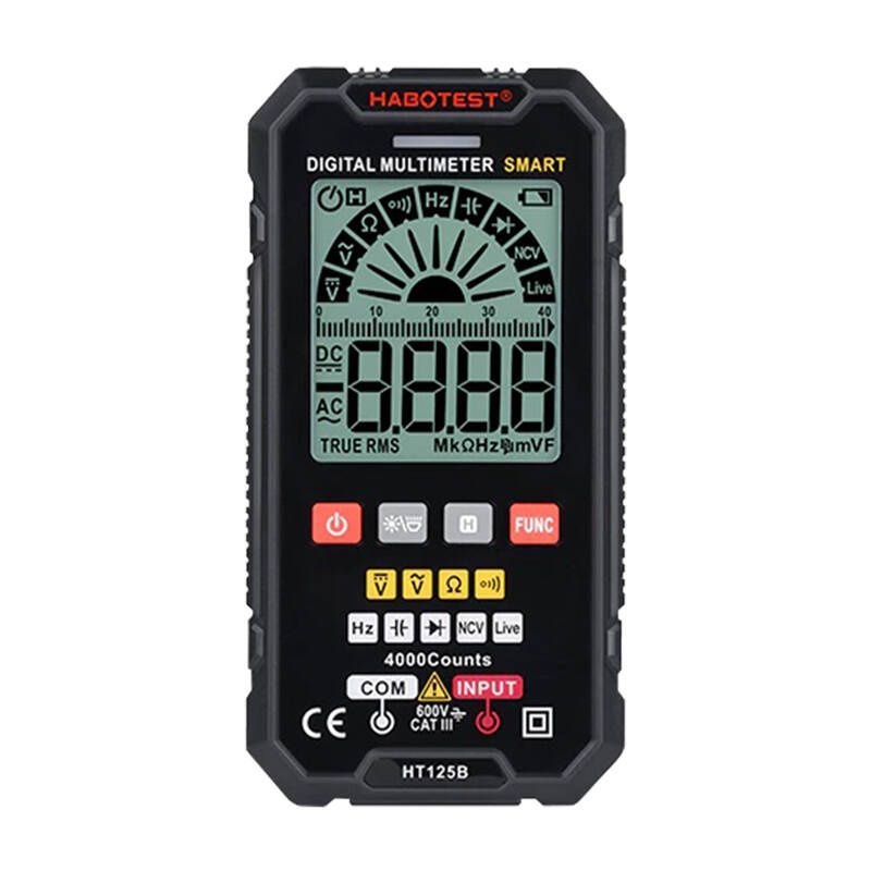 Multimetr Cyfrowy Habotest Ht125B Wytrzymały Z Latarką Led