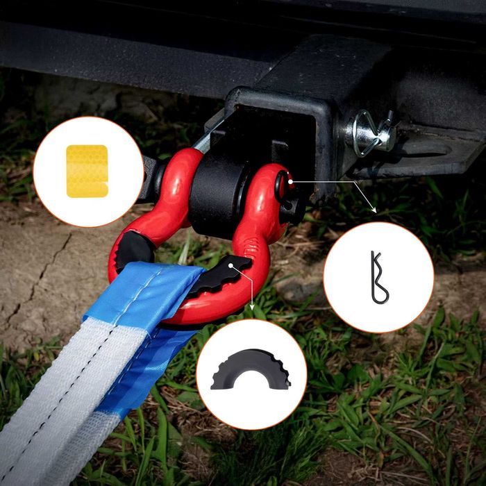 Zestaw holowniczy z szeklą – stalowy adapter do auta i przyczepy